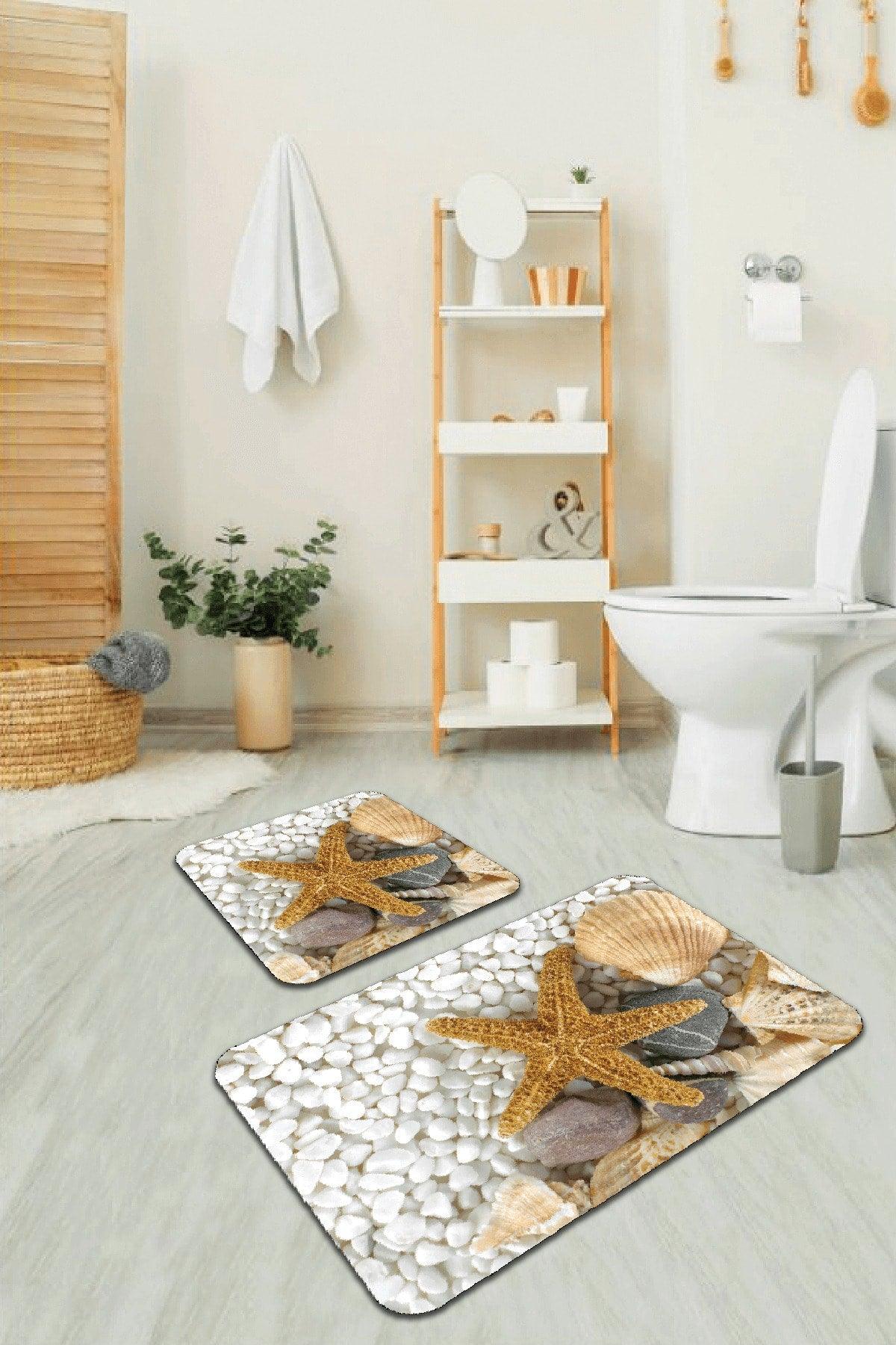 Digital Bathroom Carpet Closet Set of 2 Mats Set Bs209 60x90cm + 60x60cm - Swordslife