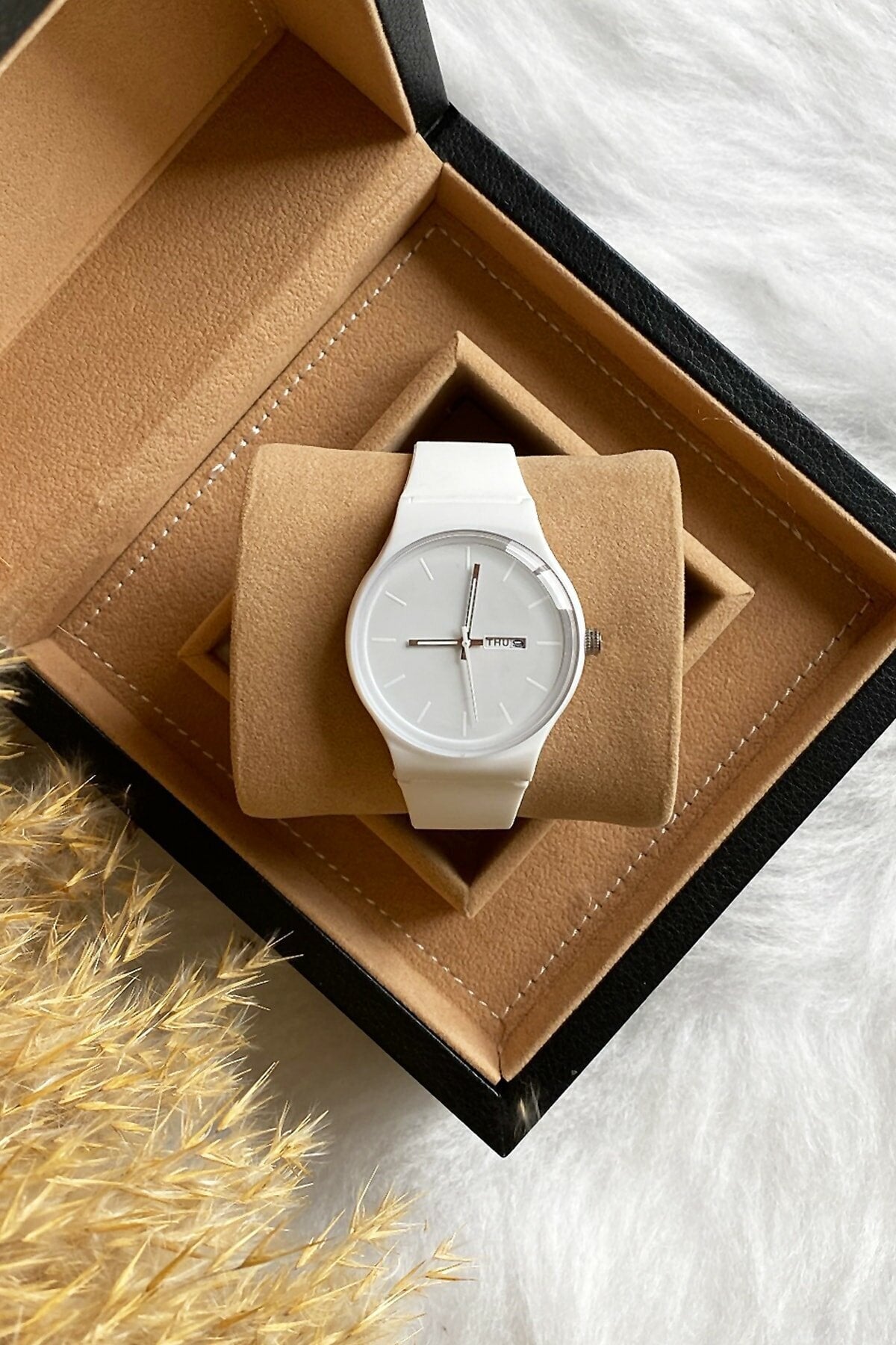 Unisex Wristwatch White Silicone Women Men Wristwatch