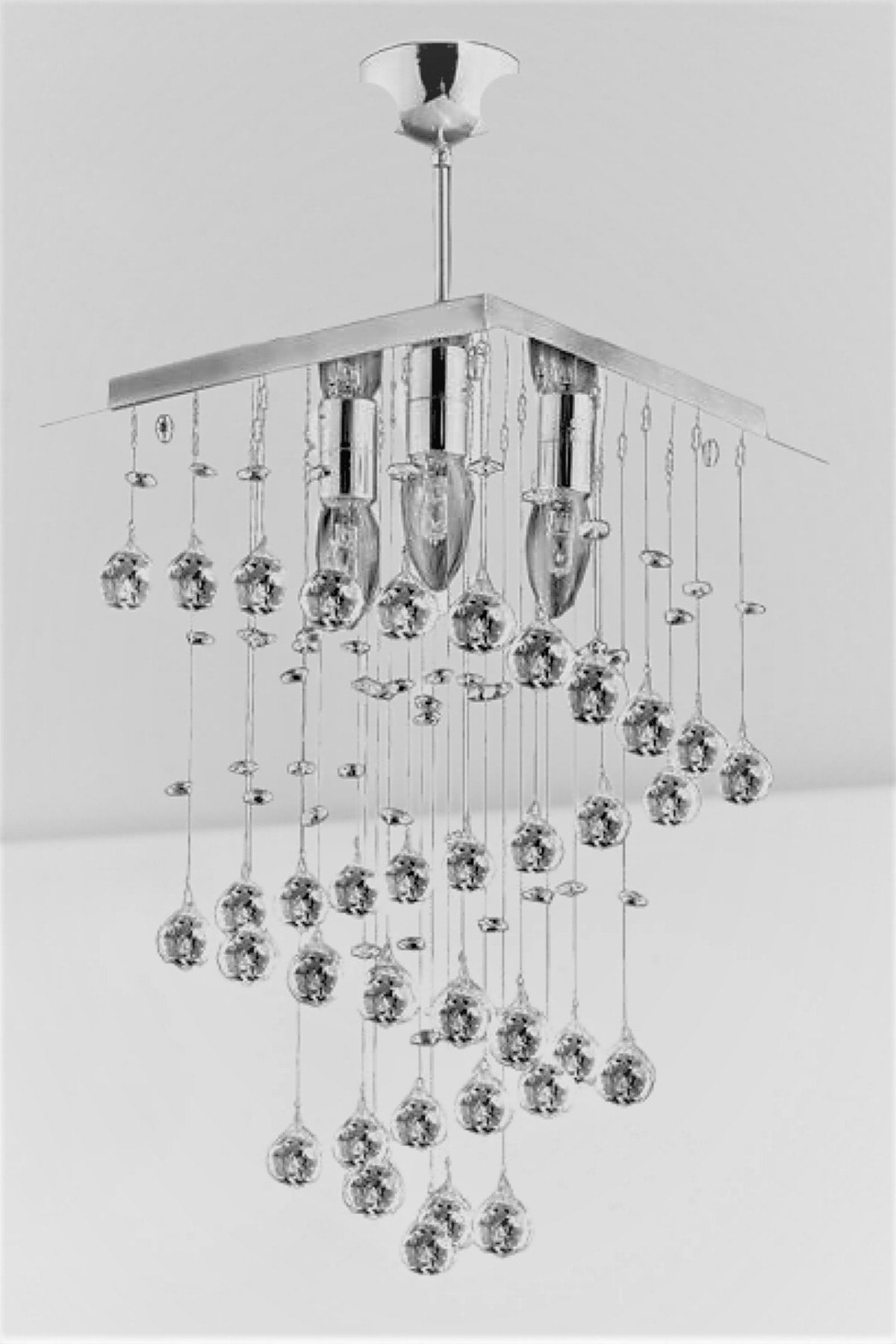 Helezon 3-Piece Bedroom, Living Room, Kitchen Model Stainless Chandelier