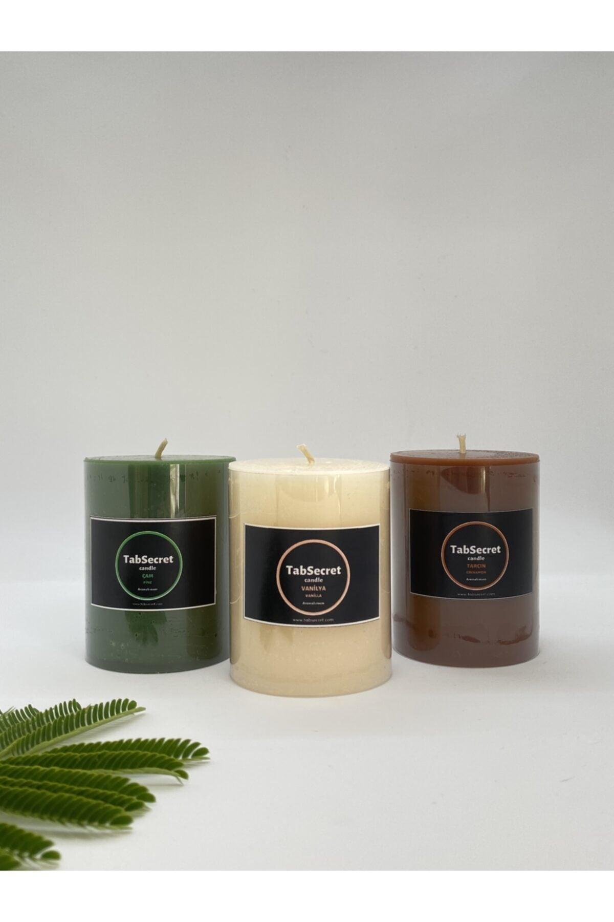 Flavored Candle Set of 3 / Vanilla-cinnamon-pine Christmas - Swordslife