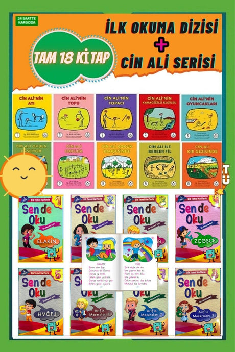 1st Grade Elakin First Reading Set (New Generation) Cin Ali Story Set with 10 - Swordslife