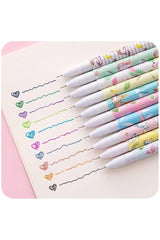 Set of 10 Gel Unicorn-flamingo Pens