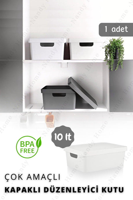 10 Lt. Box With Lid White