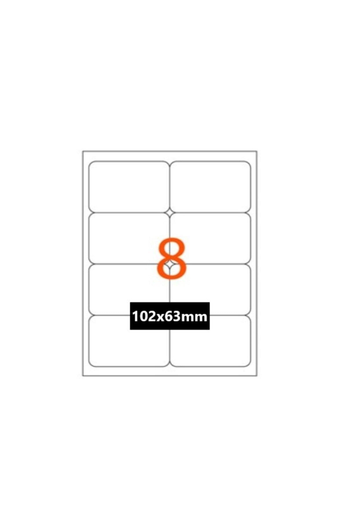 10 (80 Pieces) A4 Laser Adhesive Labels