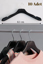 10 Hanger Black Luxury Thick Plastic Hanger - Suit, Jacket, Coat, Coat and Shirt Hanger - Swordslife