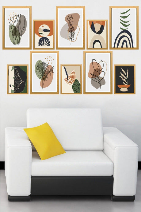 10 Piece Modern Art Painting Set (Wooden Frame Look) - Swordslife