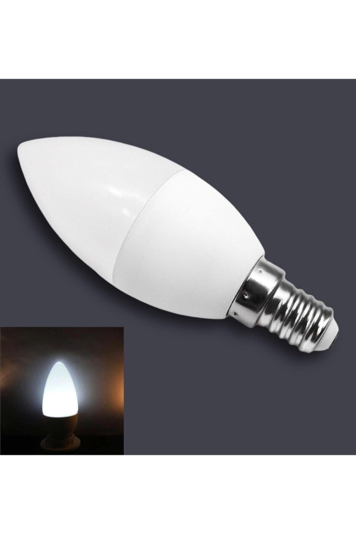 10 Pcs 7 Watt E14 Thin Lampholder White Light Candle