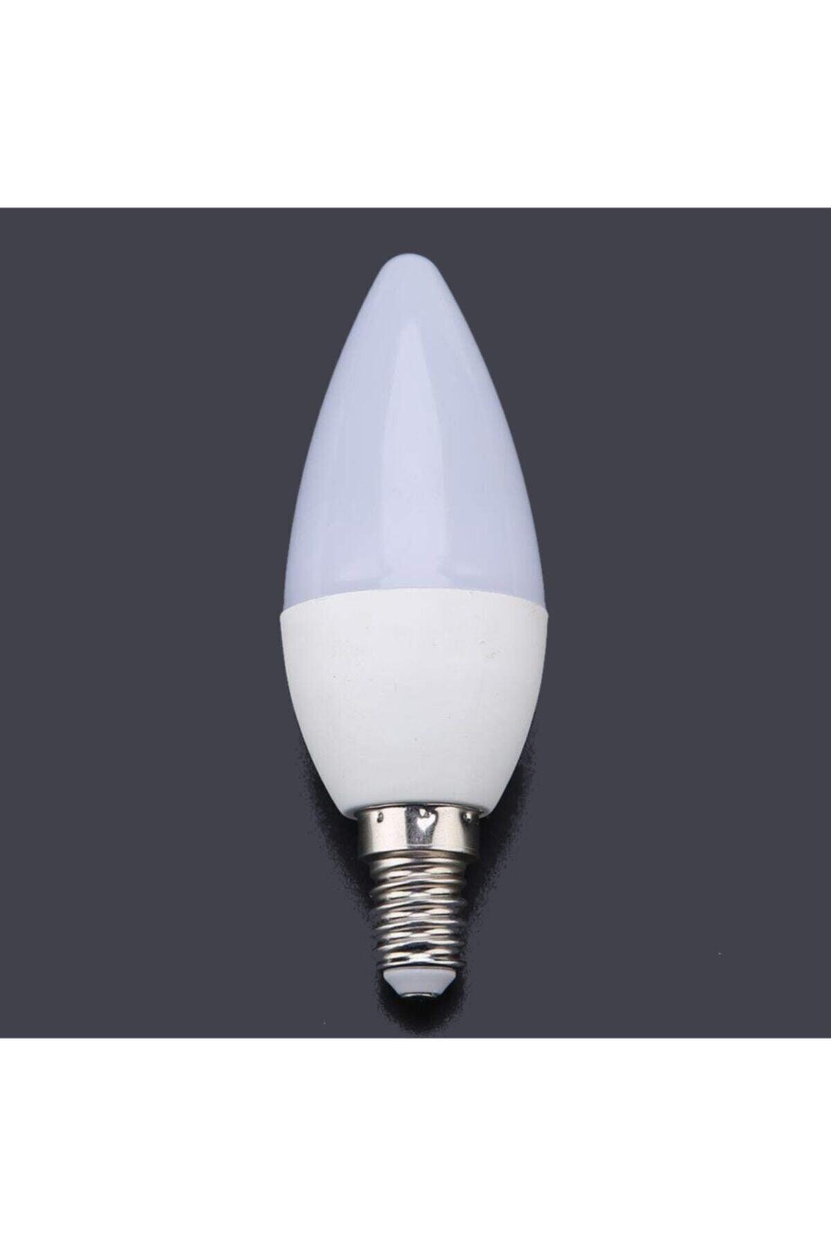 10 Pcs 7 Watt E14 Thin Lampholder White Light Candle