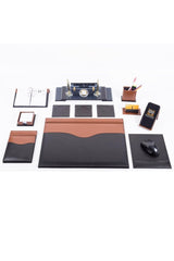 10 Pieces Black Taba Luxury Desk Set Elite