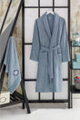 100% Cotton Set of 2 Light Blue Bathrobes - Swordslife