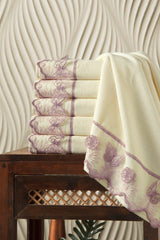 100% Cotton Butterfly Guipure 3 Pcs Towel 50x90