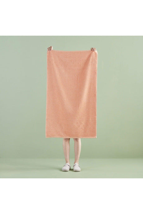 100% Cotton Helena Bath Towel Salmon (70x120 Cm) - Swordslife