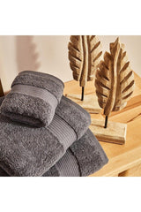 100% Cotton Premium 3 Piece Towel Set Anthracite (30x50 Cm) - Swordslife