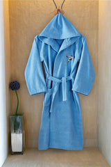 100% Cotton Young Bathrobe Blue - Swordslife