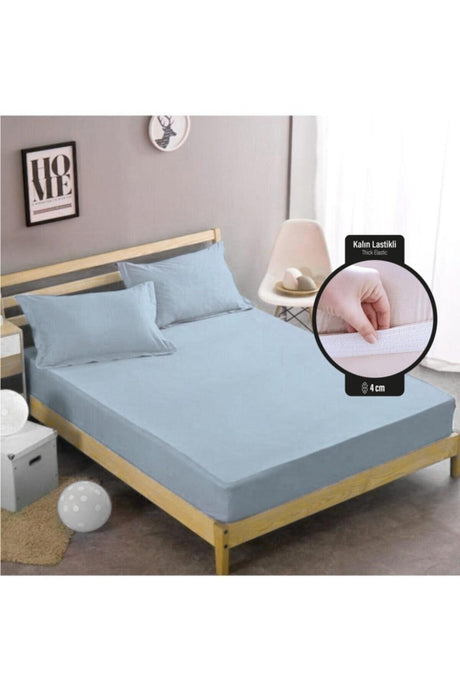 100% Cotton Double Elastic Bed Sheet Set (thick Elastic) Patented Product - Swordslife