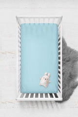 100% Cotton Combed Elastic Bed Sheet - Light Blue - 70x140 - Swordslife