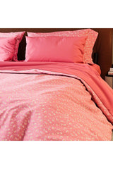 100% Cotton Satin 6 Piece Pink Rosa Double Duvet Cover Set - Swordslife