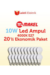 10w Led Bulb 4000k 20 Pieces Economic Package