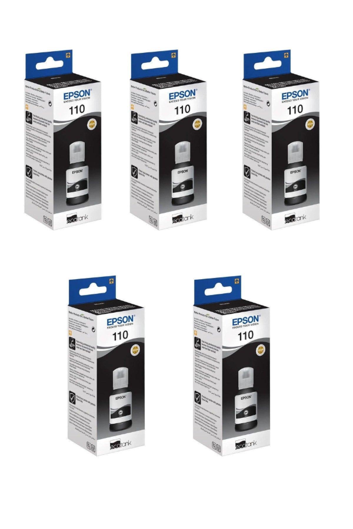 110 Ecotank M1120 Original 5 Pack Black Ink