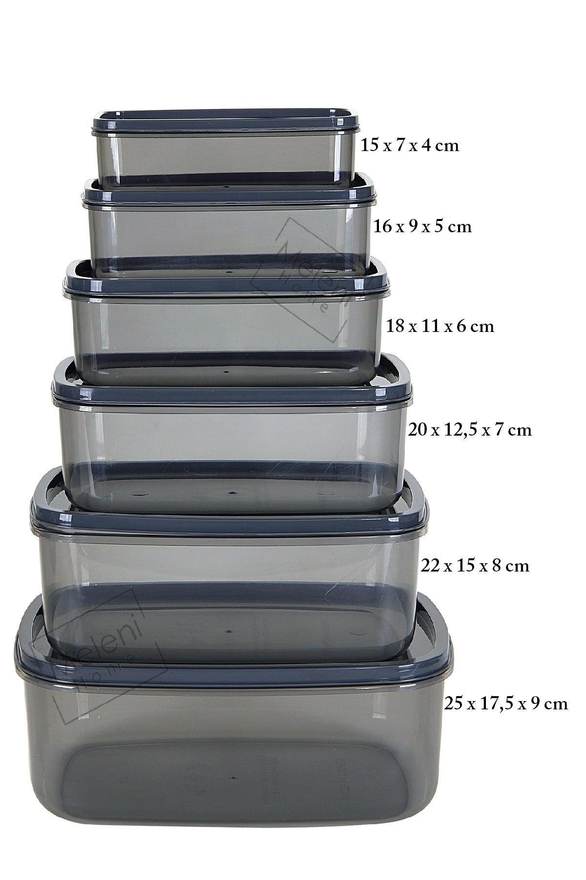 Set of 12 Rectangular Sweet Storage Container Set - Platin Series - Swordslife