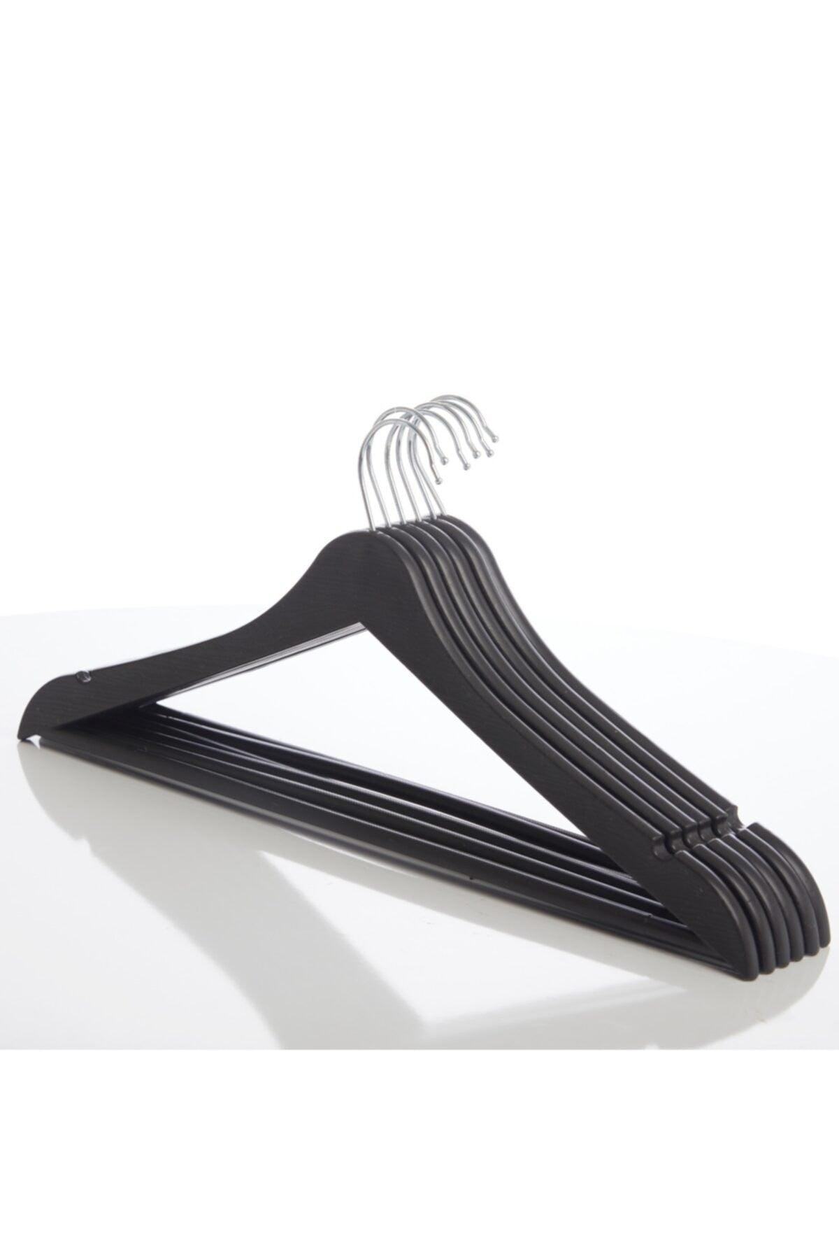 12 Pieces Black Wood Look Clothes Hanger - Swordslife