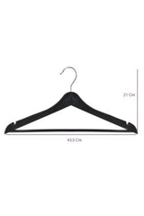 12 Pieces Black Wood Look Clothes Hanger - Swordslife