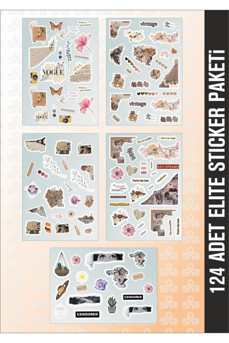 124 Pieces Elite Sticker Pack - Agenda -