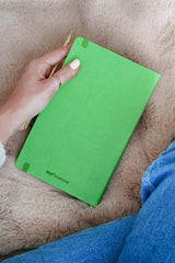 13x21 Rubber Notebook Dotted Green