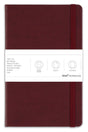 13x21 Elastic Notebook Dot Claret Red