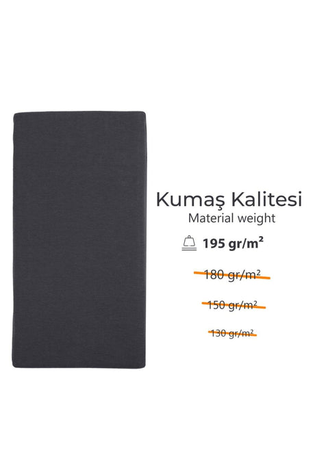 140x200 +35 Cm Height Elastic Luxury Combed Cotton Linen Anthracite, Luxury Fitted Sheet Cotton - Swordslife