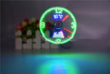 USB Clock Temperature Word Fan Led Light Fan Mini Fan USB Clock Temperature Fan - Swordslife