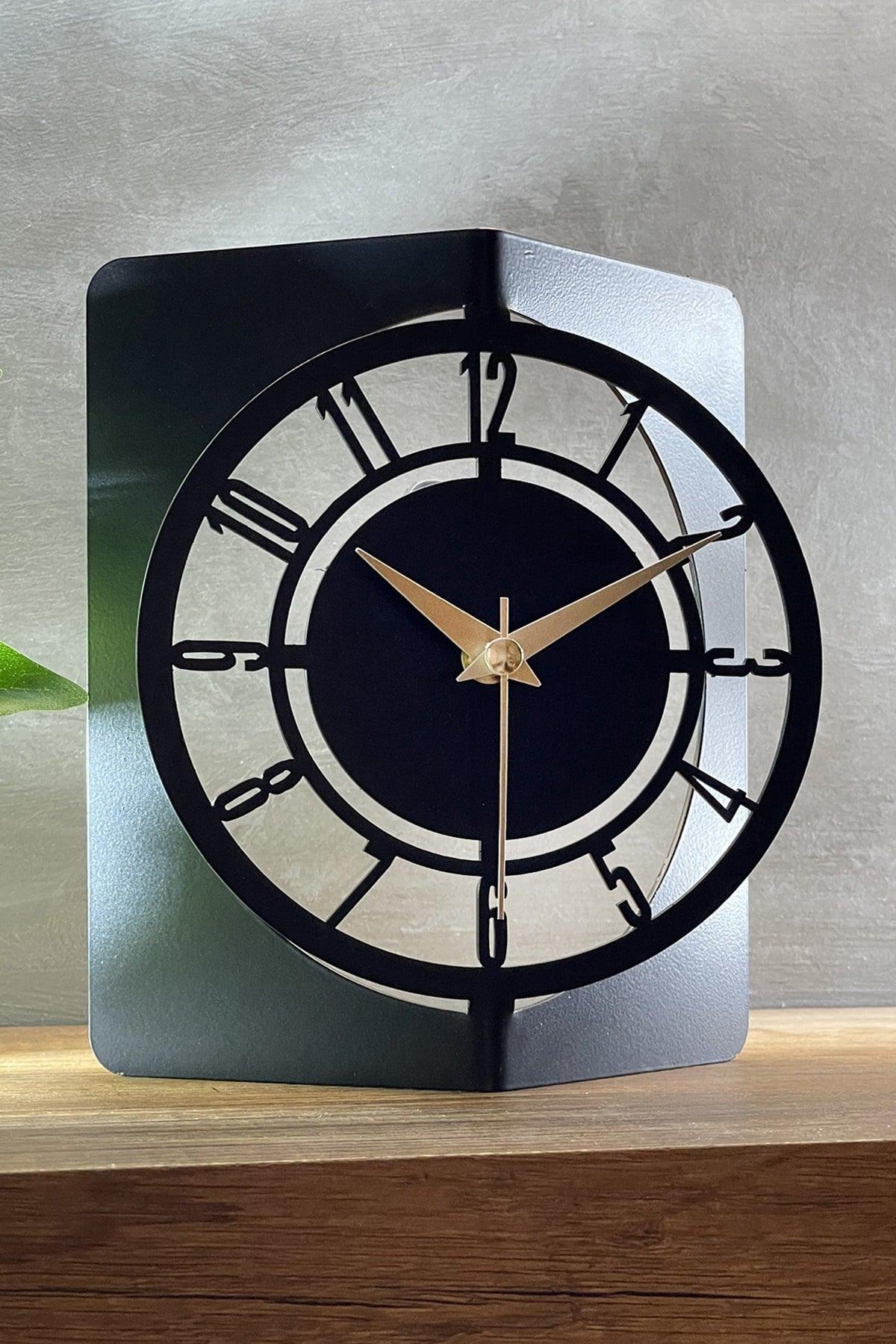 19x15 Cm Metal Decorative Table Top Clock - Swordslife