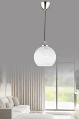 Suyolu Single Pendant Lamp-chrome-blown Glass
