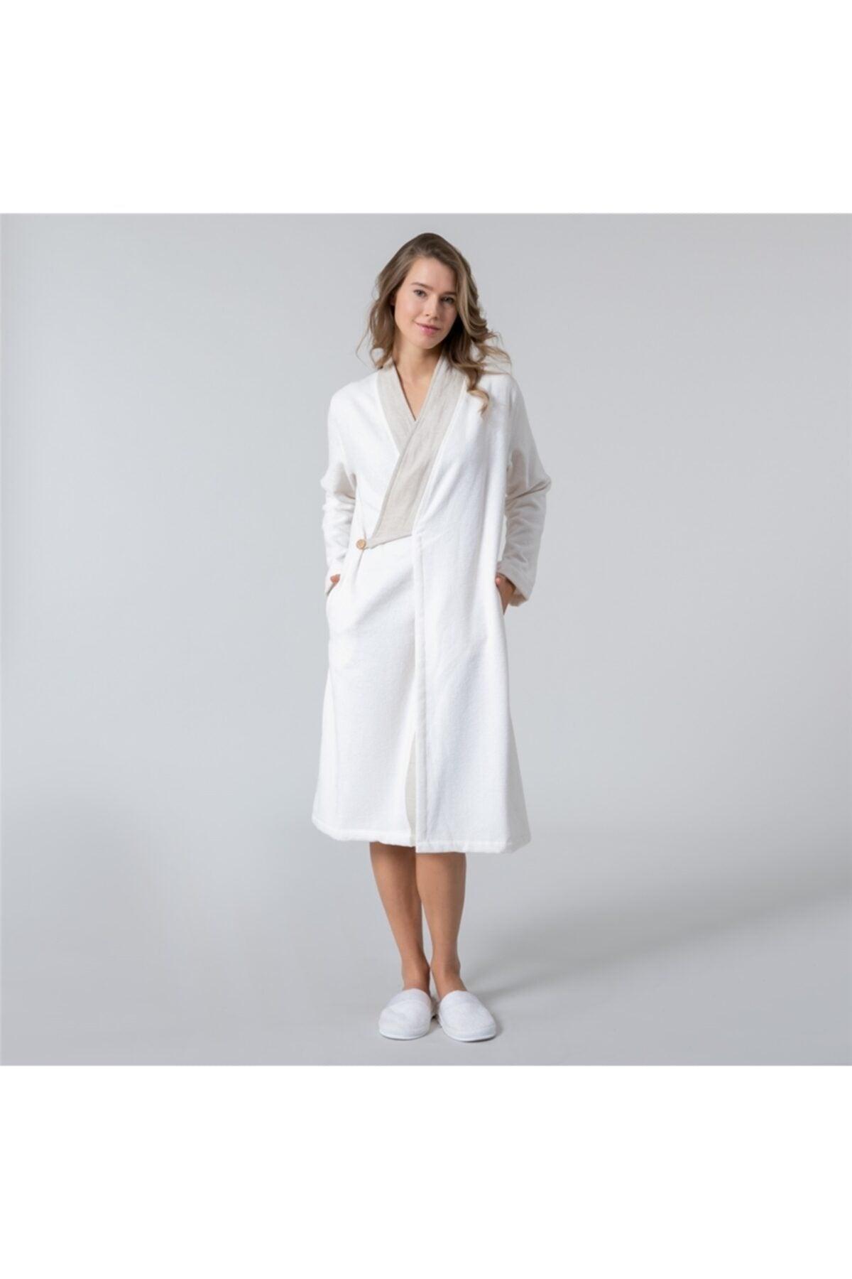 Pure Women's Bathrobe Ecru - Swordslife