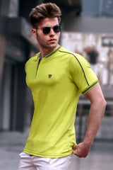 Apple Green Polo Neck Men's T-Shirt 9281