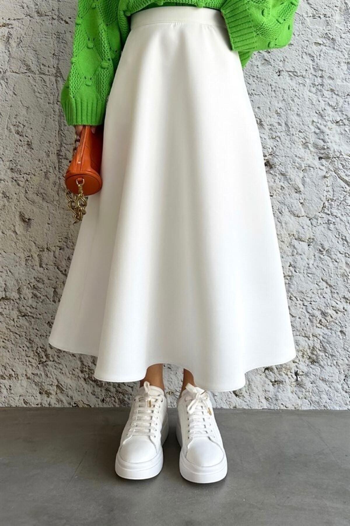 Puff Scuba White Skirt - Swordslife