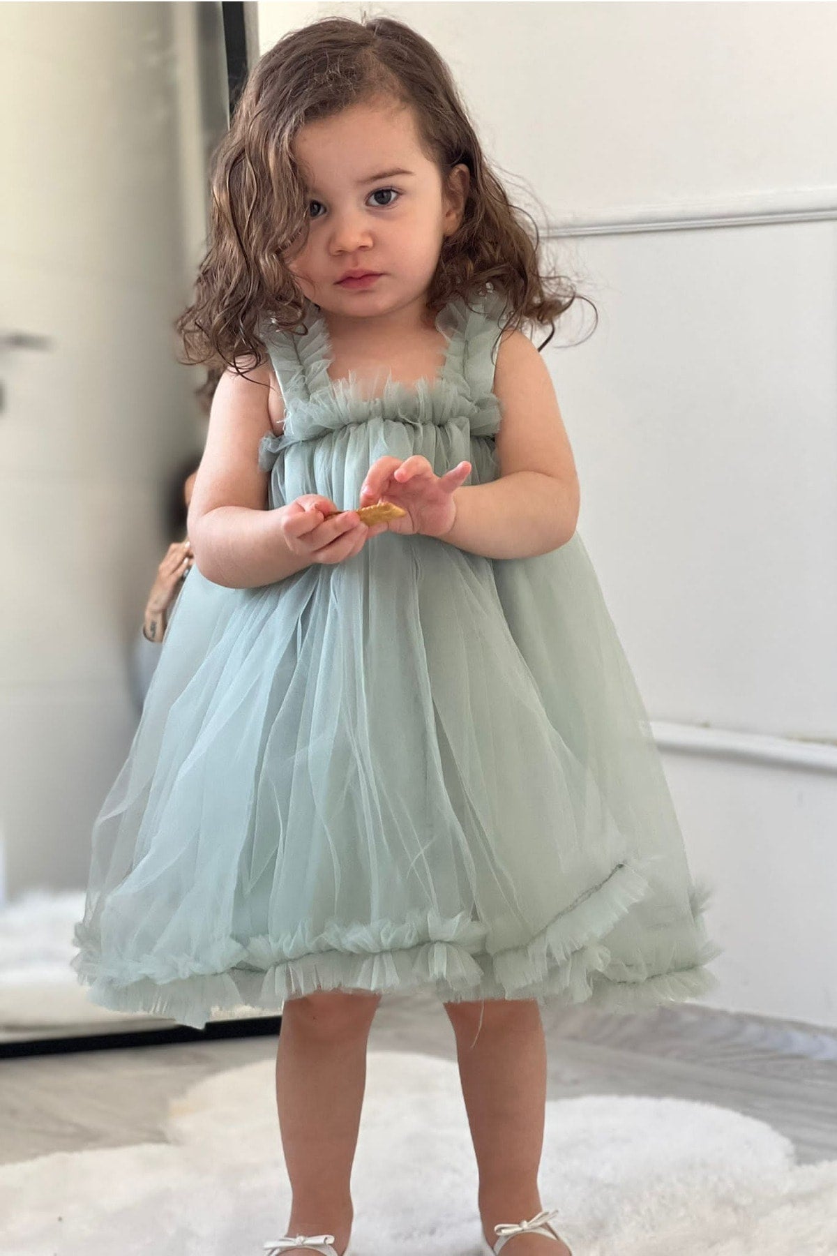 Princess Girl Child Party Dress Birthday Dress - Aqua Green