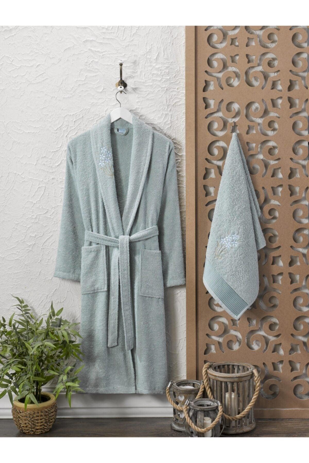 Şilay Towel Bathrobe Set of 2 Mint - Swordslife