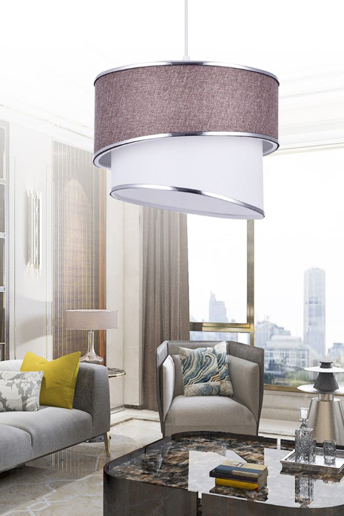 Stare Single Pendant Lamp Chandelier Dried Rose