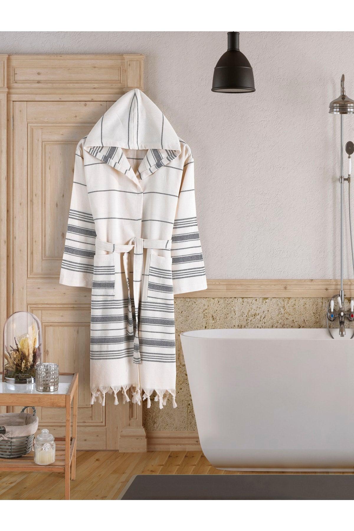 Peshtemal Bathrobe Unisex 100% Cotton Natural - Swordslife