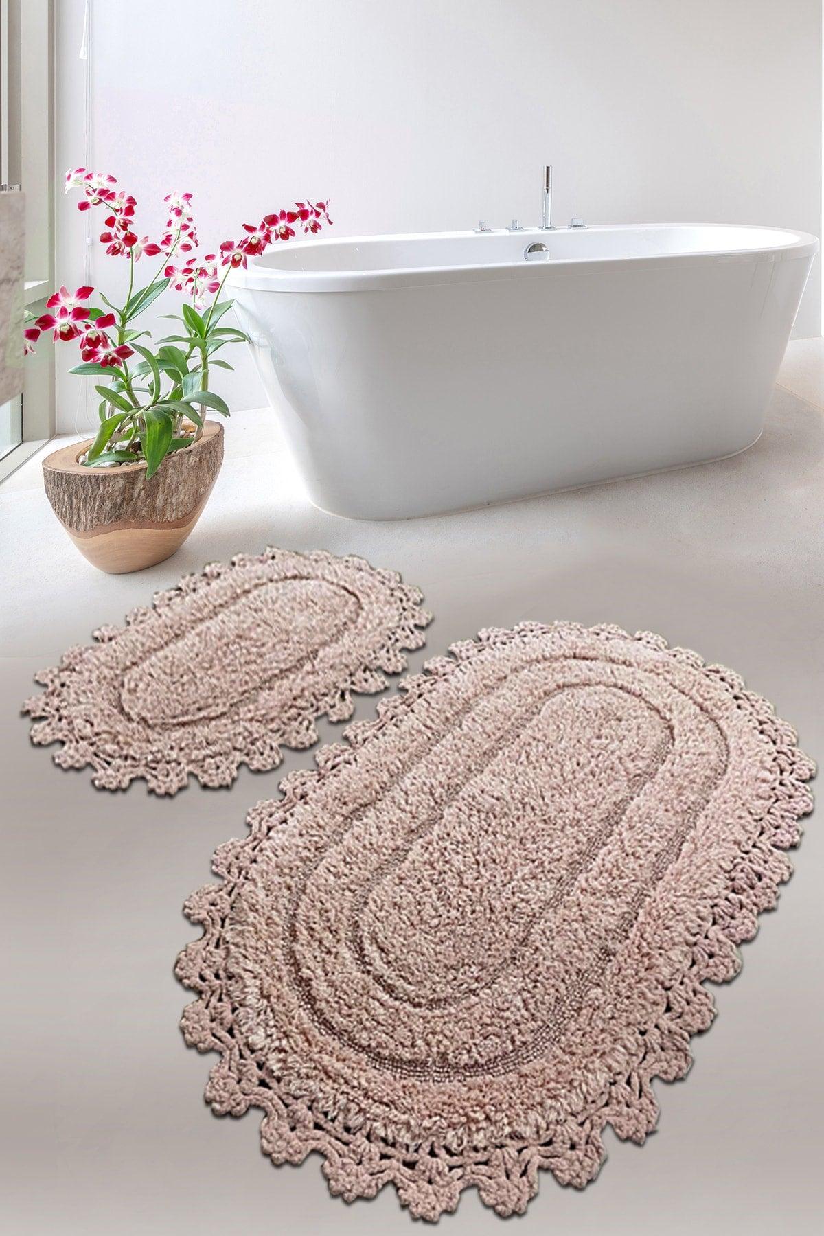 Regnum Cotton Powder Set of 2 Cotton Washable Bath Rug Bathroom Closet Set - Swordslife