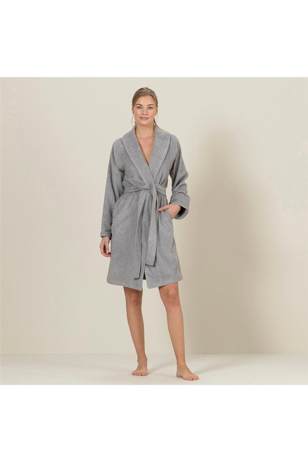 Solid Unisex Bathrobe Warm Gray - Swordslife