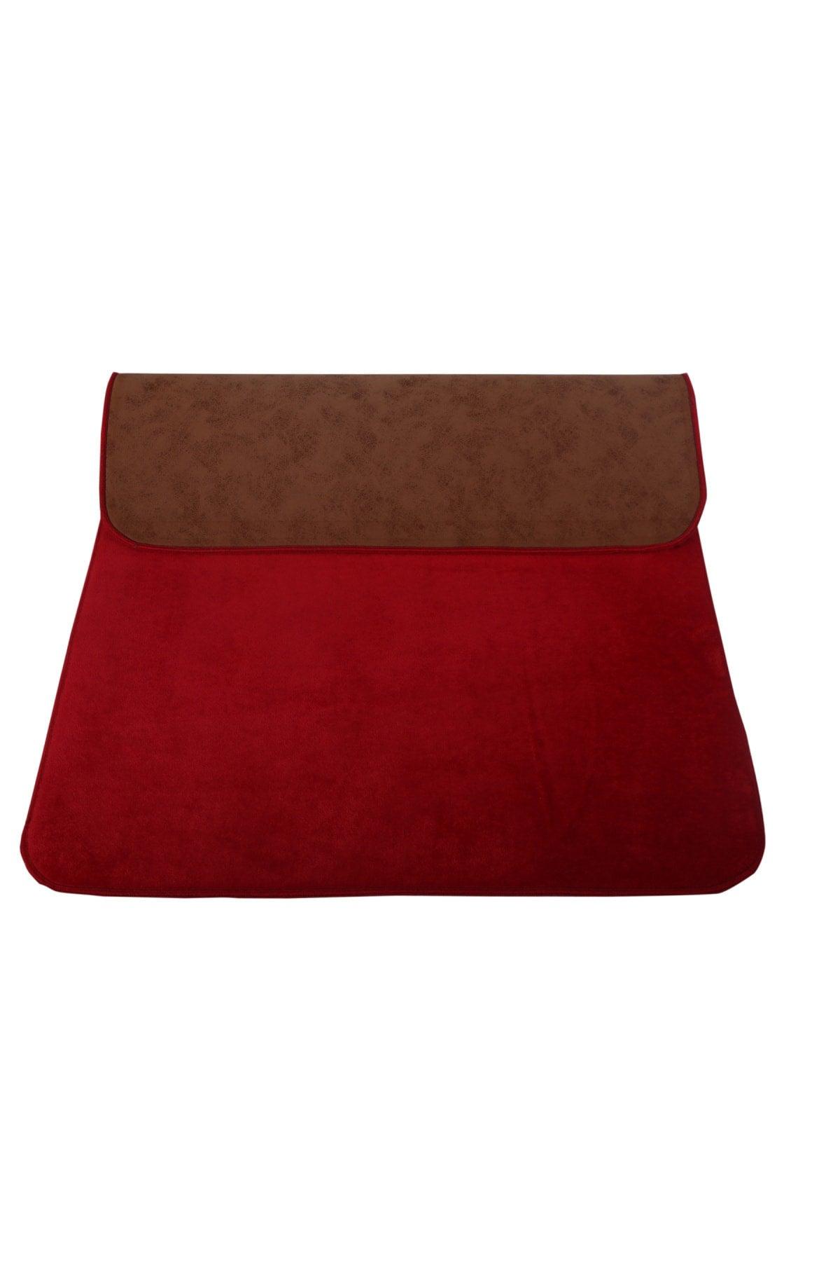 Unicolor Plain Red 3 Piece Bath Mat Rug Set Non-Slip Closet Set - Swordslife