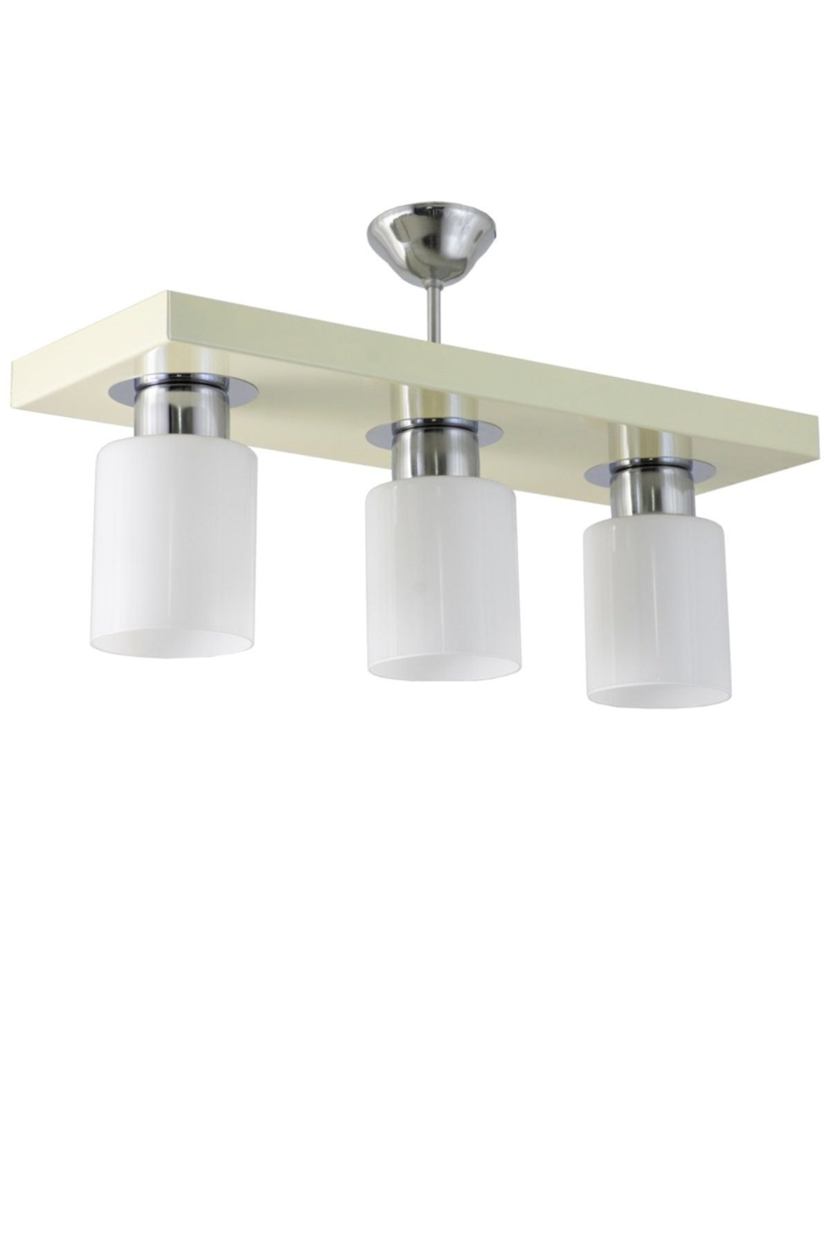 Triple Modern Sports Model Rectangular Tray Cream Chandelier