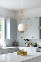 Mirza Single Antique Pendant Lamp White Glass Modern Pendant Lamp Kitchen Living Room Pendant Lamp Chandelier