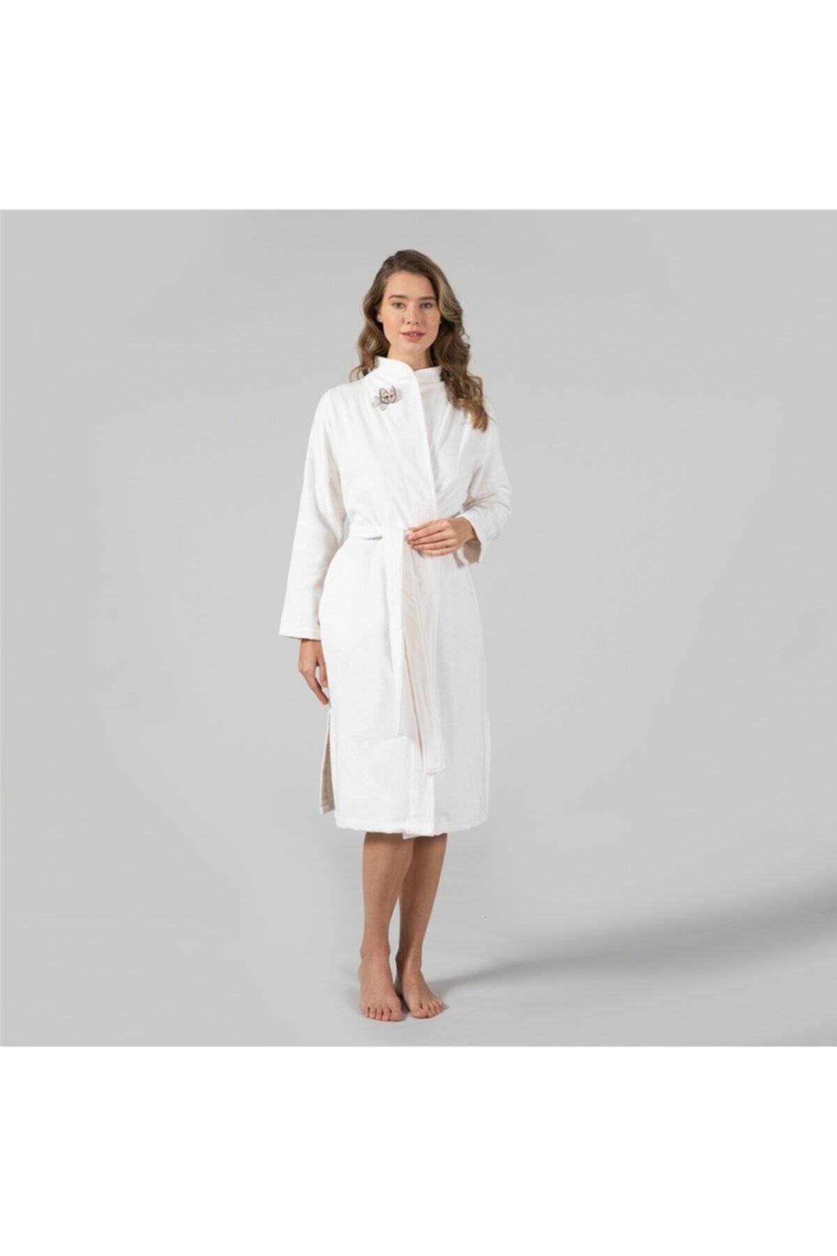 Keila Women's Bathrobe Ecru - Swordslife