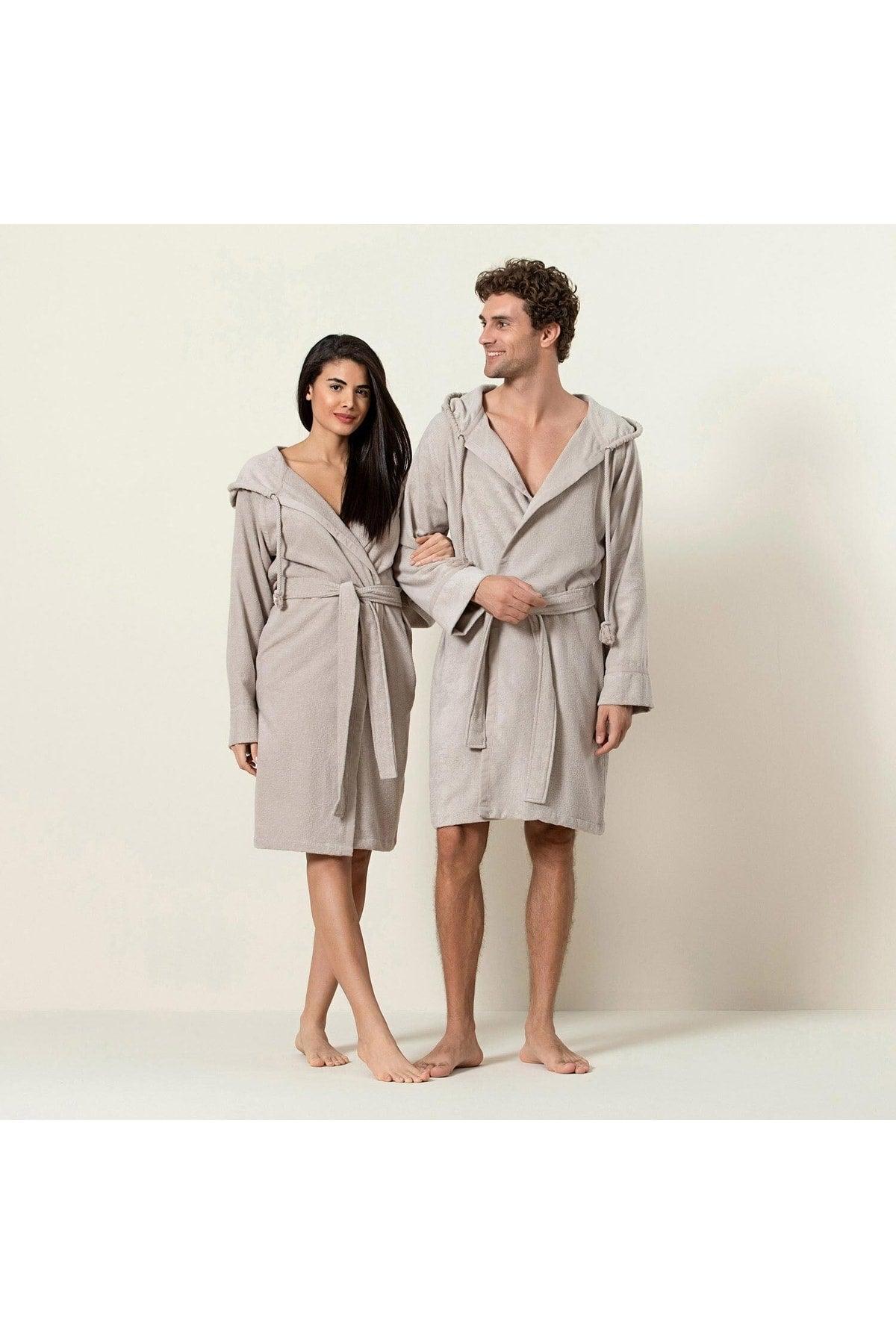 Ferme Unisex Bathrobe Beige - Swordslife