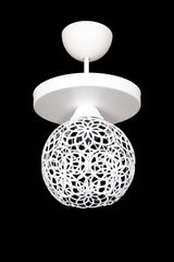 Seljuk Luxury Design Motif Plafonier White Color Ceiling Living Room - Kitchen - Bedroom Single Chandelier