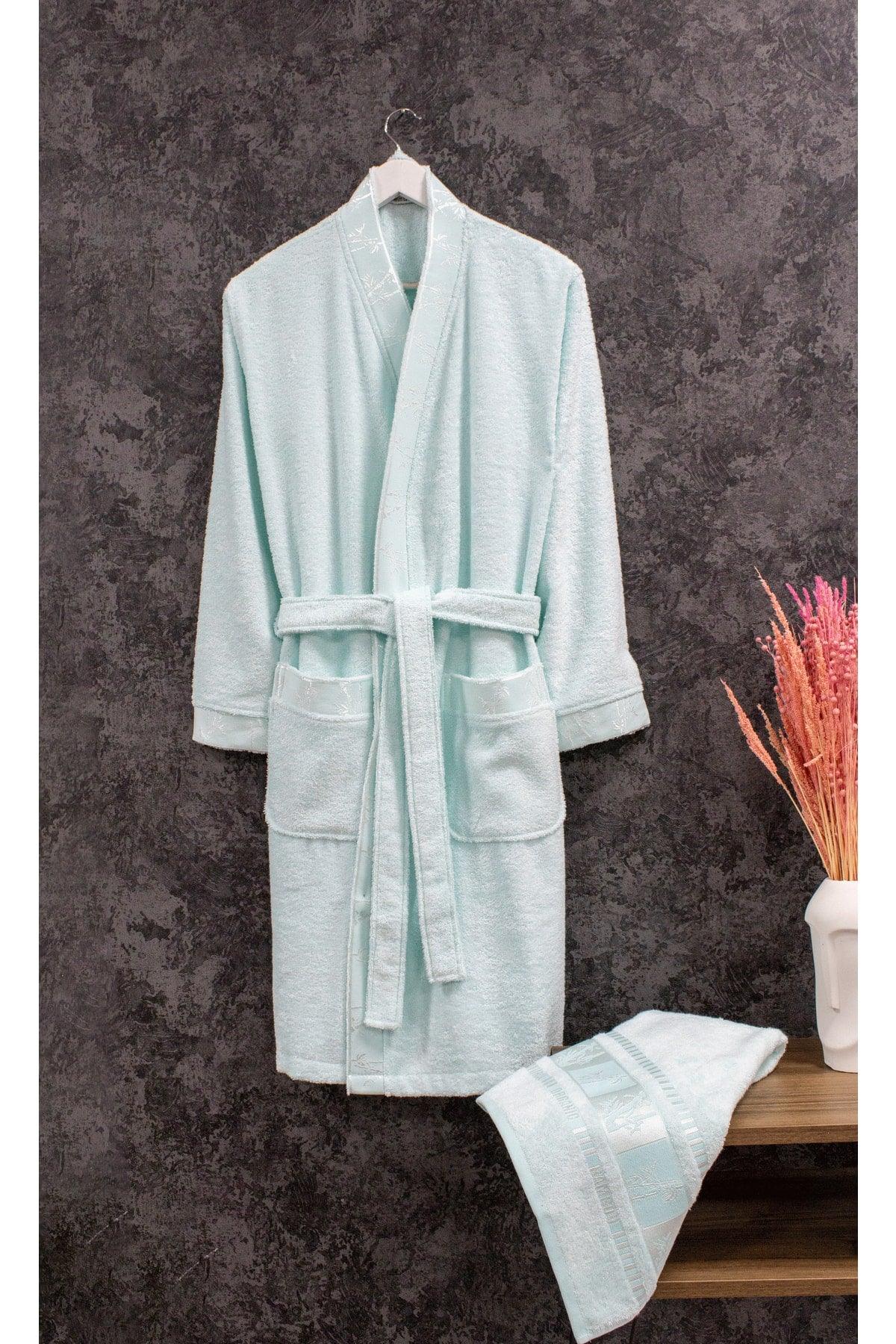 Bamboo Kimono Women's Bathrobe + 50x90 Head Towel - Swordslife