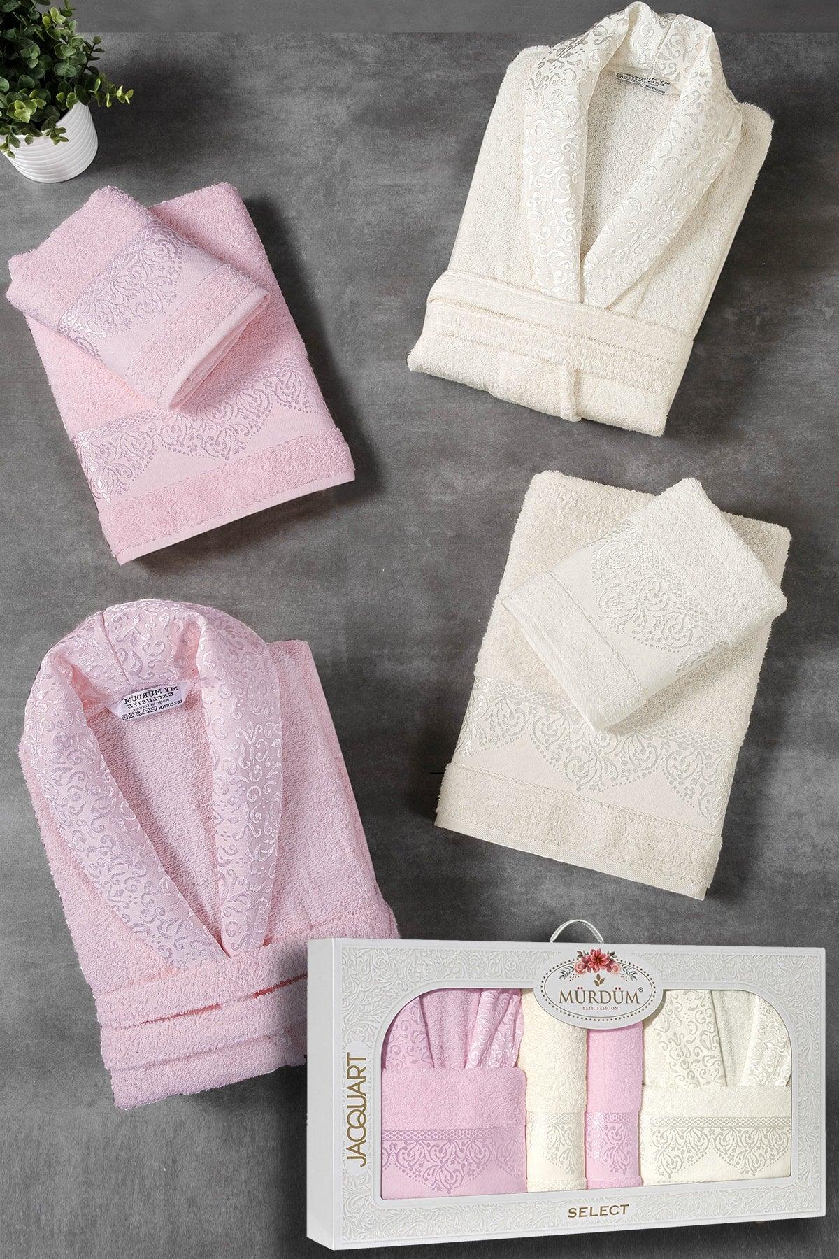 10 Piece Boxed Jacquard Patterned Bathrobe Set Bathrobe Set Dowry Set - Swordslife